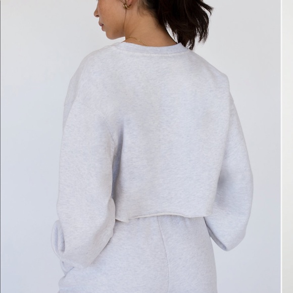 TNA Cozy Fleece Boyfriend Cropped Sweatshirt - Picture 3 of 4